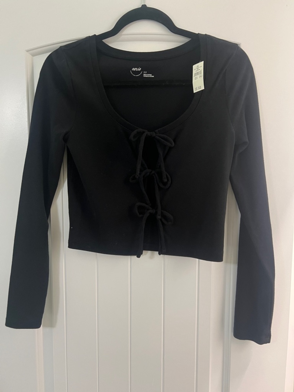 Aerie tie front top